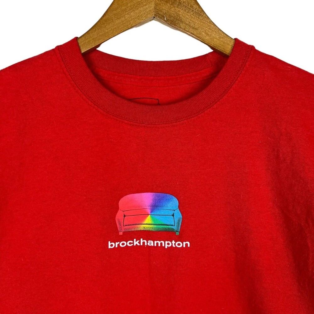 Brockhampton Mens Iridescence Couch Album Promo Shirt Adult Sz Medium Red Band